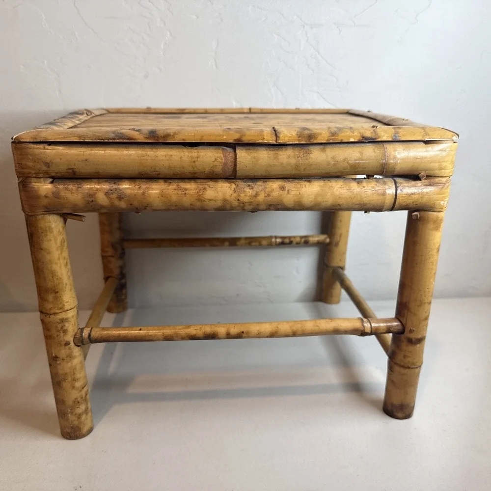 Vintage 1970s Boho Bamboo Rattan Made In People's Republic Of China Furniture
